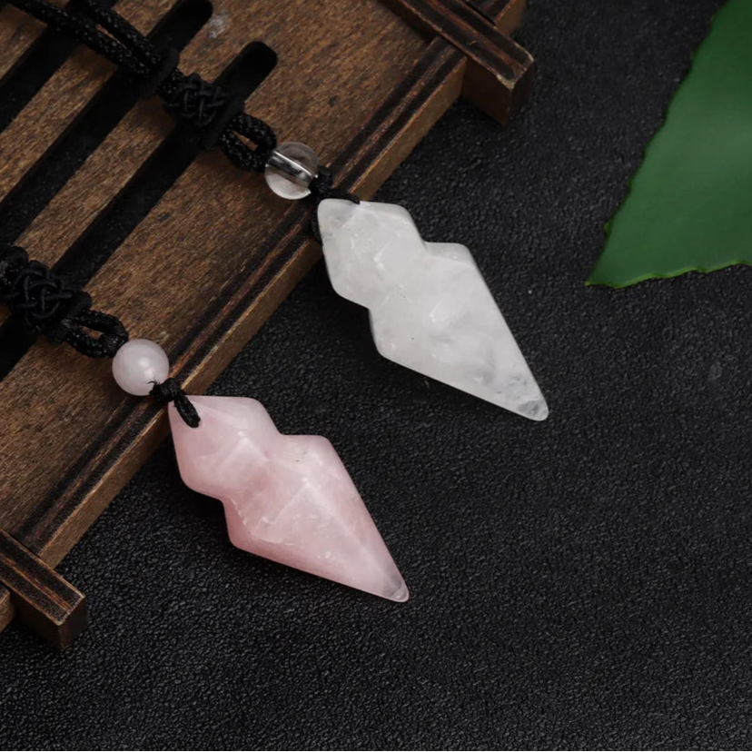🔮 RareMagics “Soul Prism” Natural Stone Pendant Necklace