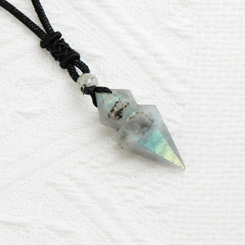 🔮 RareMagics “Soul Prism” Natural Stone Pendant Necklace