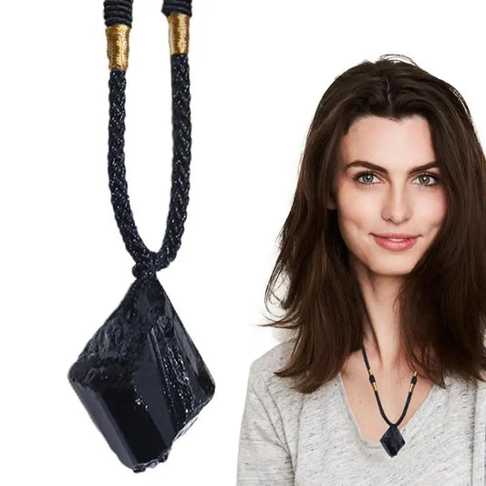 🜃 RareMagics “Shieldstone” Black Tourmaline Necklace
